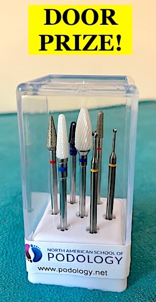 Pedicure bit kit as a Door Prize from NASP!
