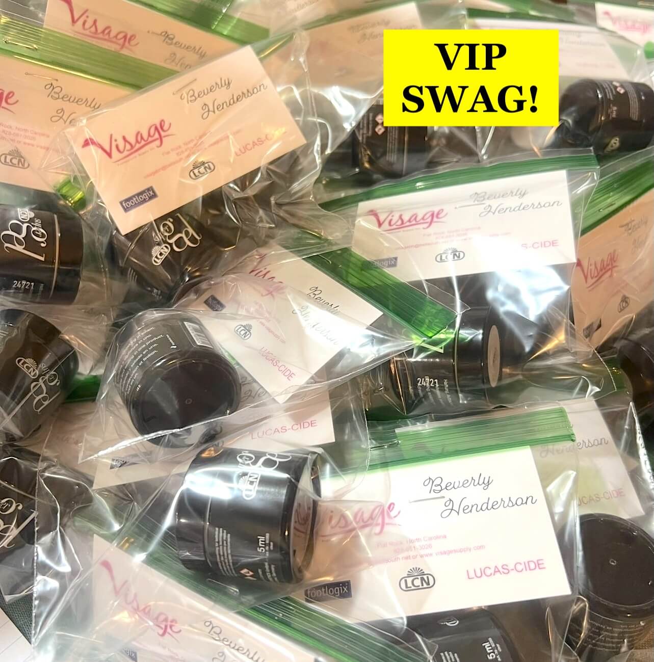 LCN gel by Visage Professional Supply VIP swag!