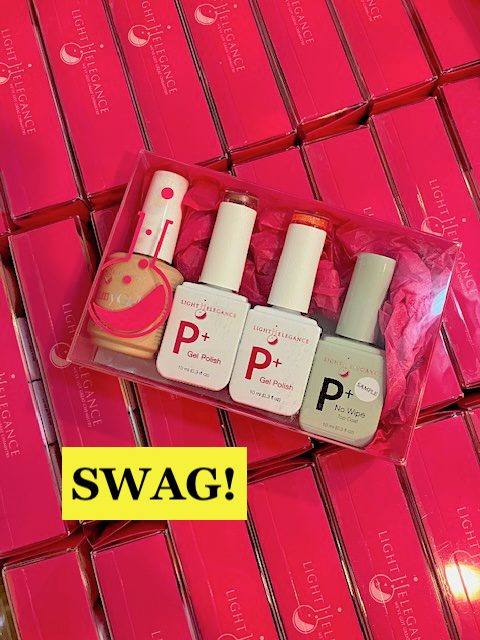 Light Elegance nail swag for all the General Admission techs, plus beauty school students!