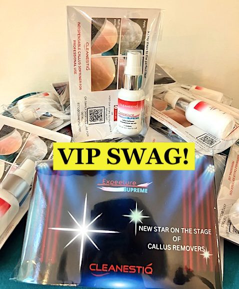 Cleanestiq “Expeelure Supreme” callus remover spray VIP swag!