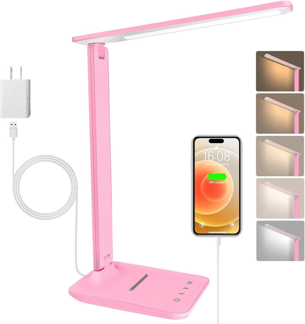 pink desk lamp
