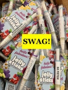 colorful jelly sticks lip balm with cards attached