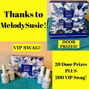 Blue & white boxes with blue & white polish bottles in a 4 sqaure grid with words on a yellow background